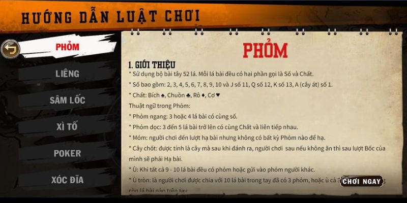 Cách chơi phỏm B52 tìm hiểu chi tiết về luật chơi