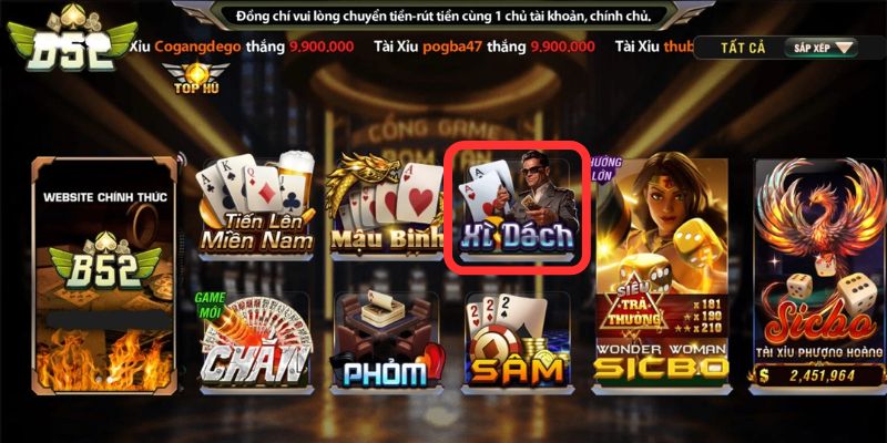 Xì Dách B52 - Siêu Phẩm Game Bài Giải Trí Được Săn Đón Nhất